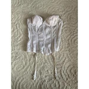 Elegant Lace Bustier Corset with Garter Straps